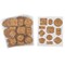 Cork Stickers - 108-Piece Glitter Cork Label Stickers, Self Adhesive Craft Stickers for Wall Decoration, DIY, Art Craft, Scrapbooking, Greeting Cards, Assorted Shapes